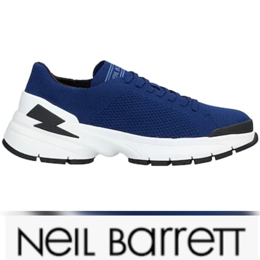 Neil Barrett Bolt sneakers in navy blue